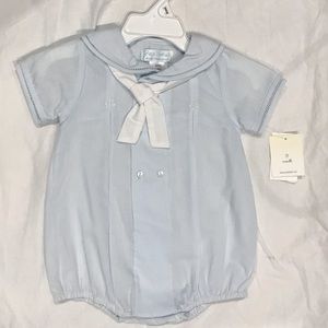 Petit Ami Hand Embroidered Romper- 3 Month